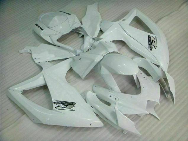 White 2008-2010 Suzuki GSXR 600/750 Motorcycle Fairing White 2008-2010 Suzuki GSXR 600/750 Motorcycle Fairing