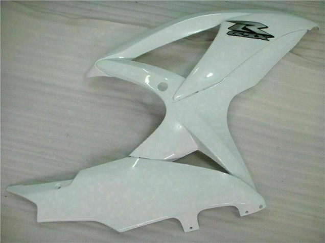 White 2008-2010 Suzuki GSXR 600/750 Motorcycle Fairing White 2008-2010 Suzuki GSXR 600/750 Motorcycle Fairing