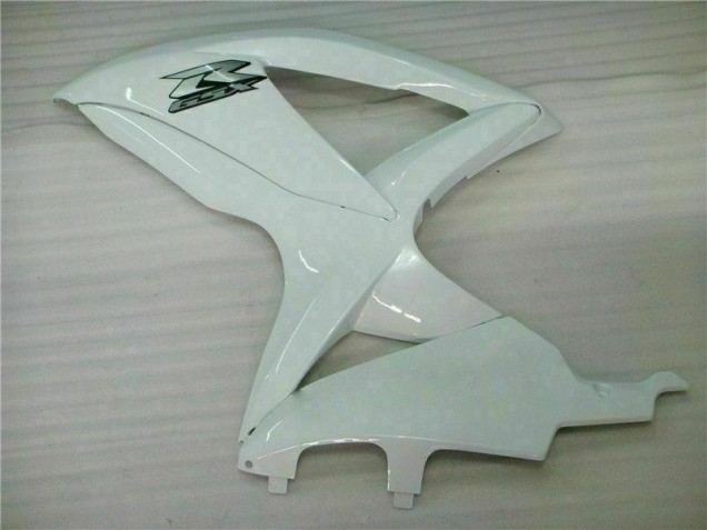 White 2008-2010 Suzuki GSXR 600/750 Motorcycle Fairing White 2008-2010 Suzuki GSXR 600/750 Motorcycle Fairing