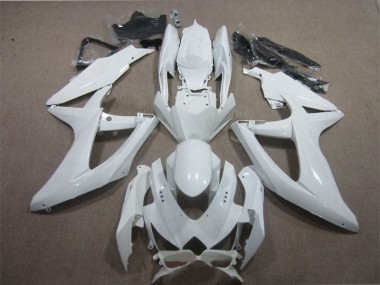 White 2008-2010 Suzuki GSXR 600 Motorcycle Fairings