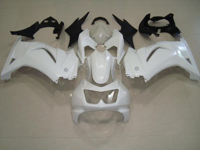 White 2008-2012 Kawasaki ZX250R Motorcycle Fairing White 2008-2012 Kawasaki ZX250R Motorcycle Fairing