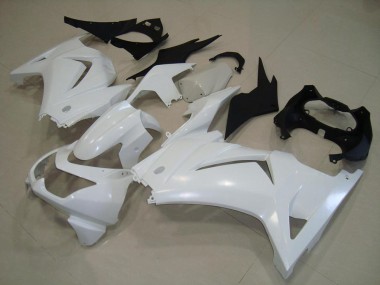 White 2008-2012 Kawasaki ZX250R Motorcycle Fairings