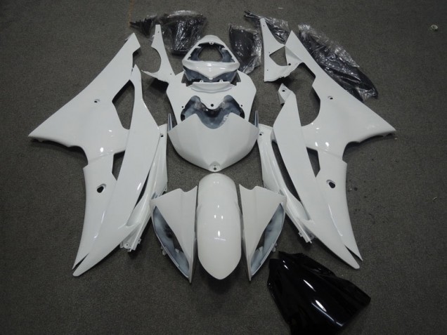 White 2008-2016 Yamaha YZF R6 Motorcycle Fairing Kits & Plastic White 2008-2016 Yamaha YZF R6 Motorcycle Fairing Kits & Plastic