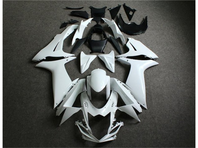 White 2011-2021 Suzuki GSXR 600/750 Motorcycle Fairings White 2011-2021 Suzuki GSXR 600/750 Motorcycle Fairings