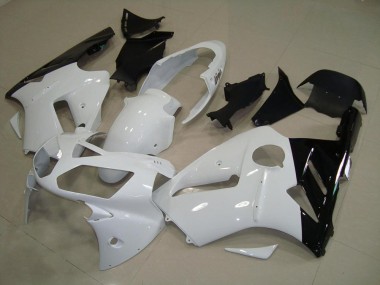 White Black 2002-2006 Kawasaki ZX12R Motorcycle Fairings