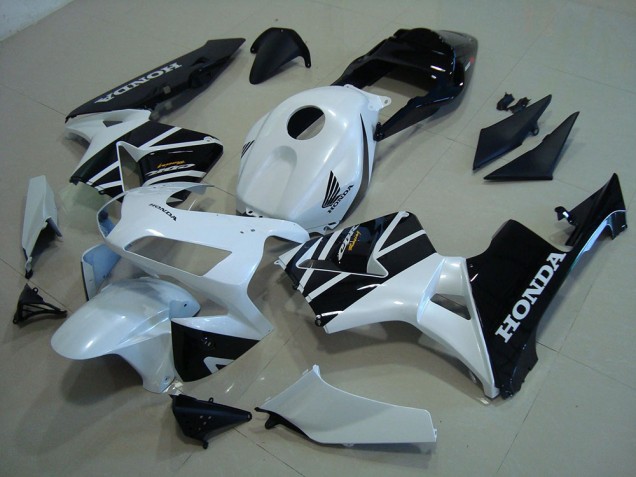 White Black 2003-2004 Honda CBR600RR Motorcycle Fairing White Black 2003-2004 Honda CBR600RR Motorcycle Fairing