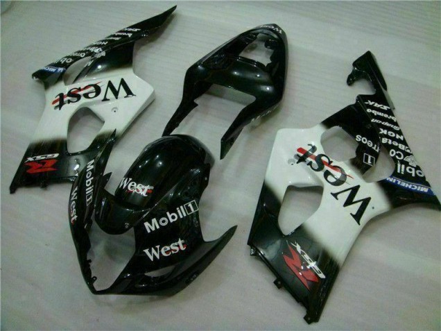 White Black 2003-2004 Suzuki GSXR 1000 Full Motorcycle Fairing Kits White Black 2003-2004 Suzuki GSXR 1000 Full Motorcycle Fairing Kits