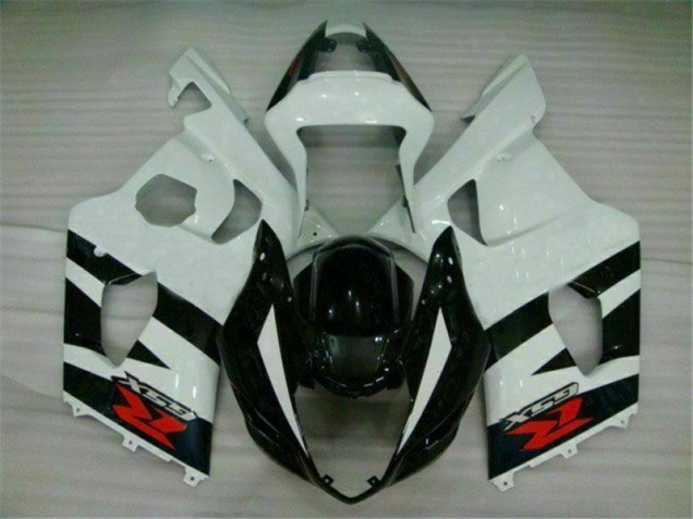 White Black 2003-2004 Suzuki GSXR 1000 Motorcycle Bodywork White Black 2003-2004 Suzuki GSXR 1000 Motorcycle Bodywork
