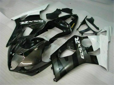 White Black 2003-2004 Suzuki GSXR 1000 Motorcycle Fairing