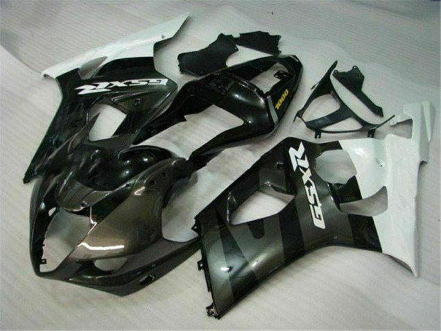 White Black 2003-2004 Suzuki GSXR 1000 Motorcycle Fairing White Black 2003-2004 Suzuki GSXR 1000 Motorcycle Fairing