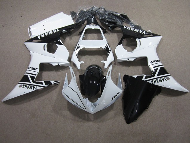 White Black 2003-2005 Yamaha YZF R6 Motorcycle Fairings White Black 2003-2005 Yamaha YZF R6 Motorcycle Fairings