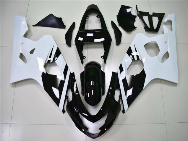 White Black 2004-2005 Suzuki GSXR 600/750 Motorcycle Fairing White Black 2004-2005 Suzuki GSXR 600/750 Motorcycle Fairing