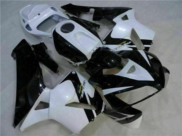 White Black 2005-2006 Honda CBR600RR Motorcycle Bodywork White Black 2005-2006 Honda CBR600RR Motorcycle Bodywork