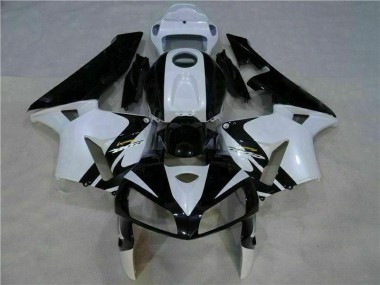 White Black 2005-2006 Honda CBR600RR Motorcycle Bodywork