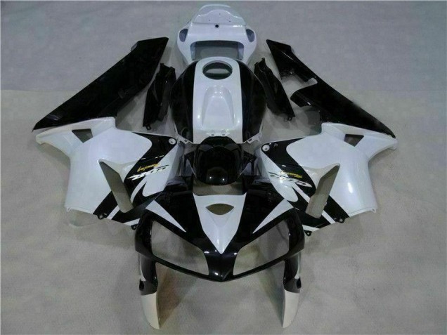 White Black 2005-2006 Honda CBR600RR Motorcycle Bodywork White Black 2005-2006 Honda CBR600RR Motorcycle Bodywork