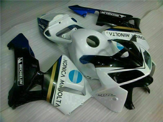 White Black 2005-2006 Honda CBR600RR Motorcycle Fairings White Black 2005-2006 Honda CBR600RR Motorcycle Fairings