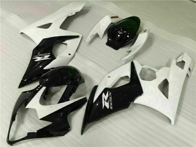 White Black 2005-2006 Suzuki GSXR 1000 Motorcycle Fairing White Black 2005-2006 Suzuki GSXR 1000 Motorcycle Fairing