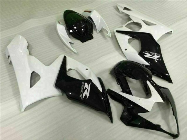 White Black 2005-2006 Suzuki GSXR 1000 Motorcycle Fairing White Black 2005-2006 Suzuki GSXR 1000 Motorcycle Fairing