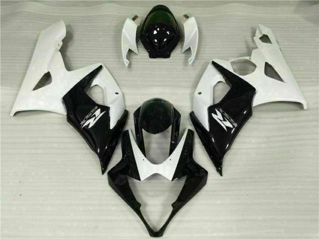 White Black 2005-2006 Suzuki GSXR 1000 Motorcycle Fairing White Black 2005-2006 Suzuki GSXR 1000 Motorcycle Fairing
