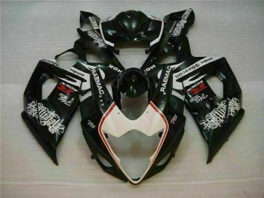 White Black 2005-2006 Suzuki GSXR 1000 Motorcycle Fairings
