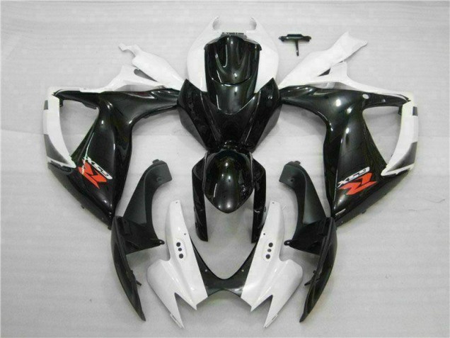 White Black 2006-2007 Suzuki GSXR 600/750 Motorcycle Fairing White Black 2006-2007 Suzuki GSXR 600/750 Motorcycle Fairing