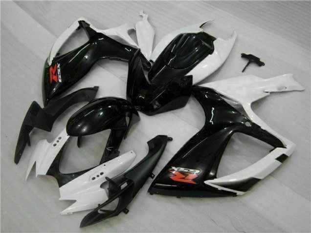 White Black 2006-2007 Suzuki GSXR 600/750 Motorcycle Fairings White Black 2006-2007 Suzuki GSXR 600/750 Motorcycle Fairings