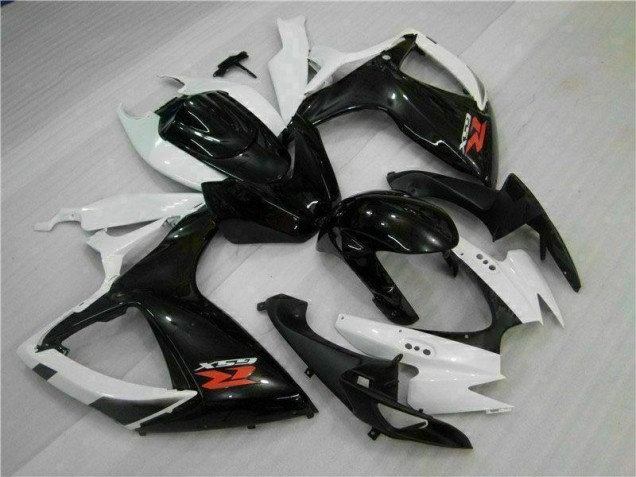 White Black 2006-2007 Suzuki GSXR 600/750 Motorcycle Fairings White Black 2006-2007 Suzuki GSXR 600/750 Motorcycle Fairings