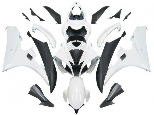 White Black 2006-2007 Yamaha YZF R6 Full Motorcycle Fairing Kits White Black 2006-2007 Yamaha YZF R6 Full Motorcycle Fairing Kits