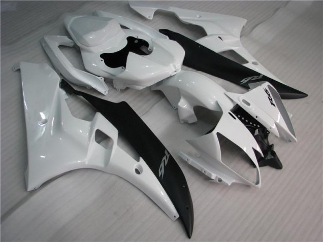 White Black 2006-2007 Yamaha YZF R6 Motorcycle Fairing White Black 2006-2007 Yamaha YZF R6 Motorcycle Fairing