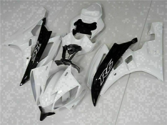 White Black 2006-2007 Yamaha YZF R6 Motorcycle Fairings White Black 2006-2007 Yamaha YZF R6 Motorcycle Fairings