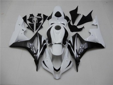 White Black 2007-2008 Honda CBR600RR Motorcycle Fairing