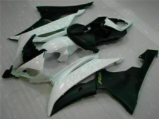 White Black 2008-2016 Yamaha YZF R6 Motorcycle Fairing White Black 2008-2016 Yamaha YZF R6 Motorcycle Fairing