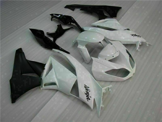 White Black 2009-2012 Kawasaki ZX6R Motorcycle Fairing White Black 2009-2012 Kawasaki ZX6R Motorcycle Fairing