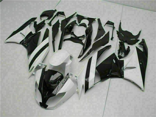 White Black 2009-2012 Kawasaki ZX6R Motorcycle Fairings White Black 2009-2012 Kawasaki ZX6R Motorcycle Fairings