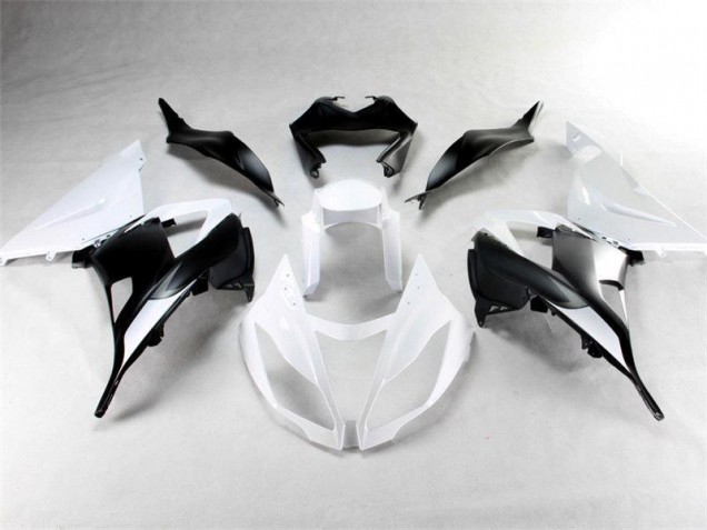 White Black 2013-2018 Kawasaki ZX6R Motorcycle Fairing