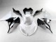 White Black 2013-2018 Kawasaki ZX6R Motorcycle Fairing
