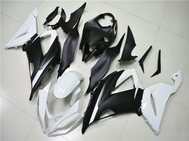 White Black 2013-2018 Kawasaki ZX6R Motorcycle Fairing