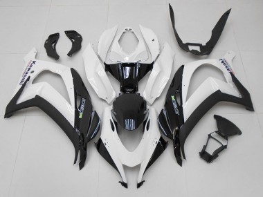 White Black 2016-2019 Kawasaki ZX10R Motorcycle Fairings