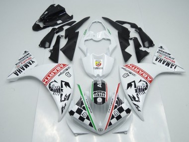 White Black Abrath 2012-2014 Yamaha YZF R1 Motorcycle Fairings
