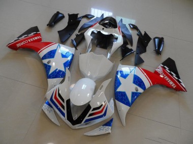 White Black Ducati Star 2012-2014 Yamaha YZF R1 Motorcycle Fairings