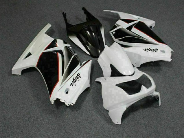 White Black Ninja 2008-2012 Kawasaki EX250 Motorcycle Fairing White Black Ninja 2008-2012 Kawasaki EX250 Motorcycle Fairing
