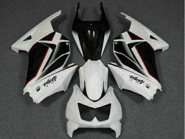 White Black Ninja 2008-2012 Kawasaki EX250 Motorcycle Fairing White Black Ninja 2008-2012 Kawasaki EX250 Motorcycle Fairing