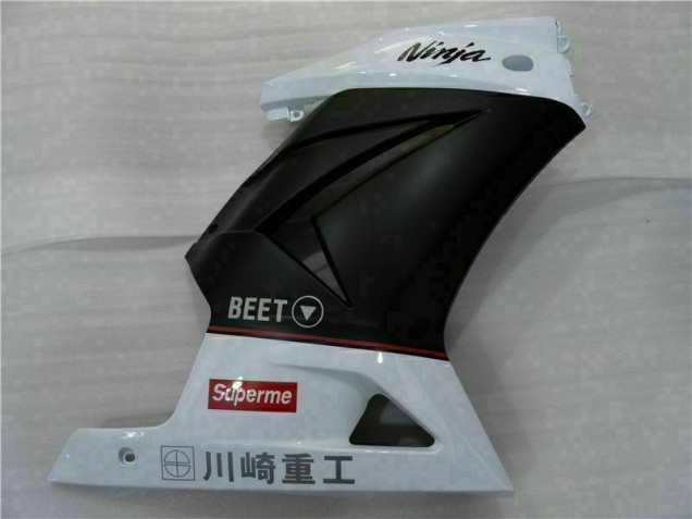White Black Ninja 2008-2012 Kawasaki EX250 Motorcycle Fairings White Black Ninja 2008-2012 Kawasaki EX250 Motorcycle Fairings