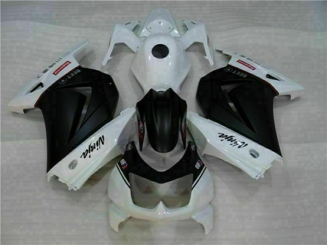 White Black Ninja 2008-2012 Kawasaki EX250 Motorcycle Fairings White Black Ninja 2008-2012 Kawasaki EX250 Motorcycle Fairings