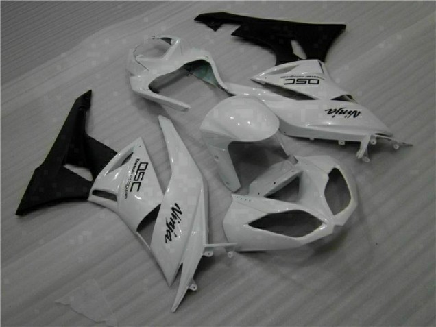 White Black Ninja 2009-2012 Kawasaki ZX6R Motorcycle Fairings White Black Ninja 2009-2012 Kawasaki ZX6R Motorcycle Fairings