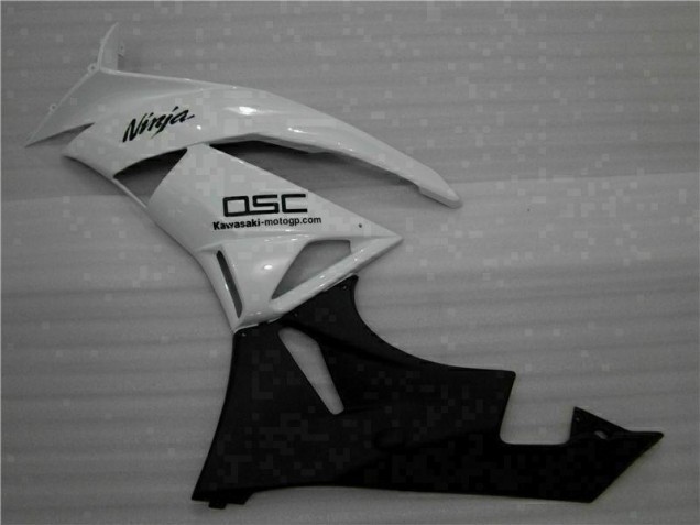White Black Ninja 2009-2012 Kawasaki ZX6R Motorcycle Fairings White Black Ninja 2009-2012 Kawasaki ZX6R Motorcycle Fairings