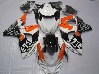 White Black Orange Bright Logic 2009-2016 Suzuki GSXR 1000 Motorcycle Fairings