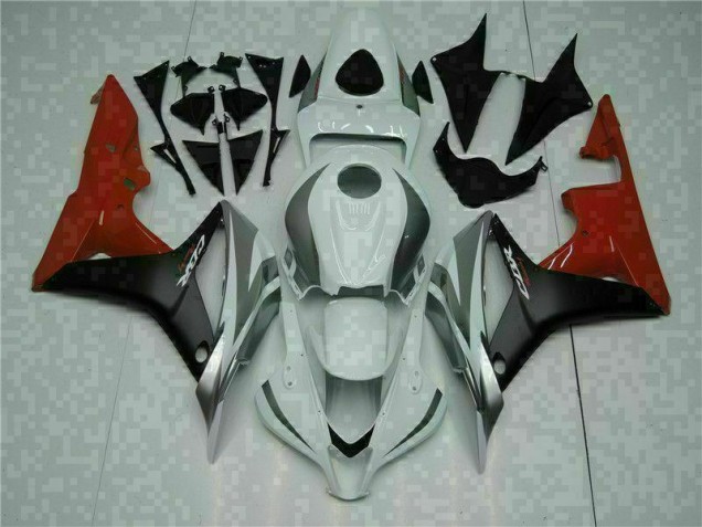 White Black Red 2007-2008 Honda CBR600RR Motorcycle Bodywork White Black Red 2007-2008 Honda CBR600RR Motorcycle Bodywork