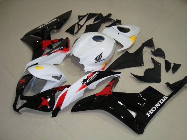White Black Red 2007-2008 Honda CBR600RR Motorcycle Fairing White Black Red 2007-2008 Honda CBR600RR Motorcycle Fairing