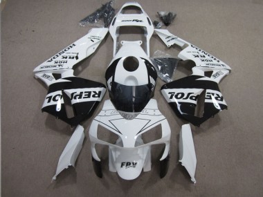 White Black Repsol 2003-2004 Honda CBR600RR Motorcycle Fairings